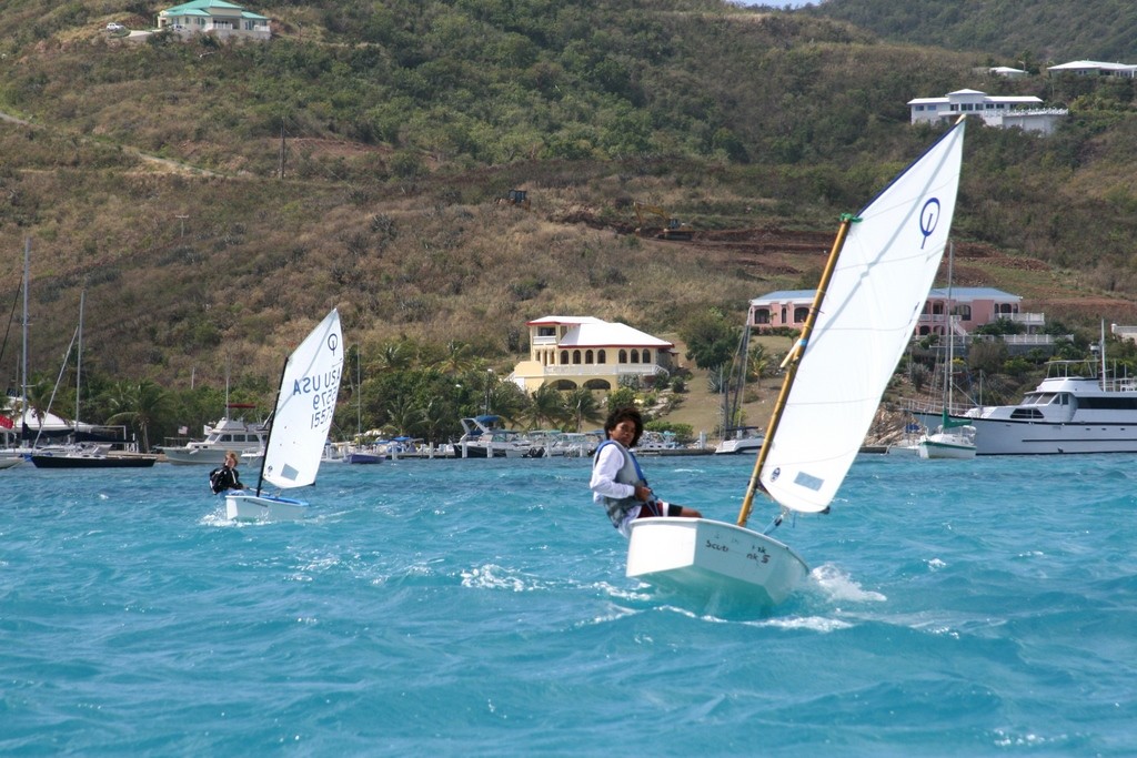 Opti sailors at 2009 St Croix Regatta - Photo by Rob Jones - St. Croix Yacht Club Hospice Regatta © Ellen Sanpere